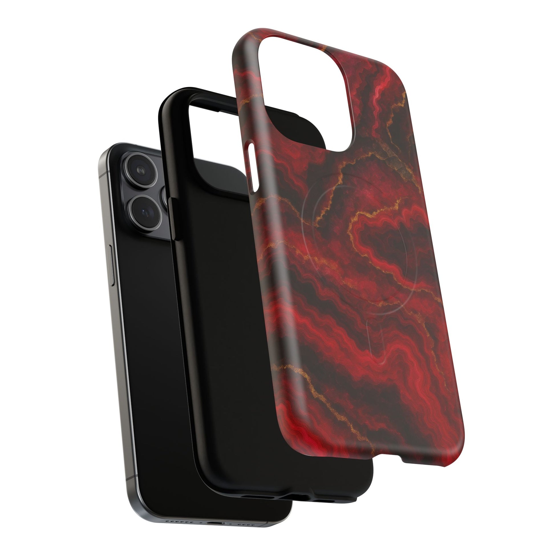 Red Marble iPhone Case with MagSafe - Shamo's