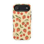 Strawberry Cherry Fruit Pattern iPhone Case | MagSafe Compatible - Shamo's