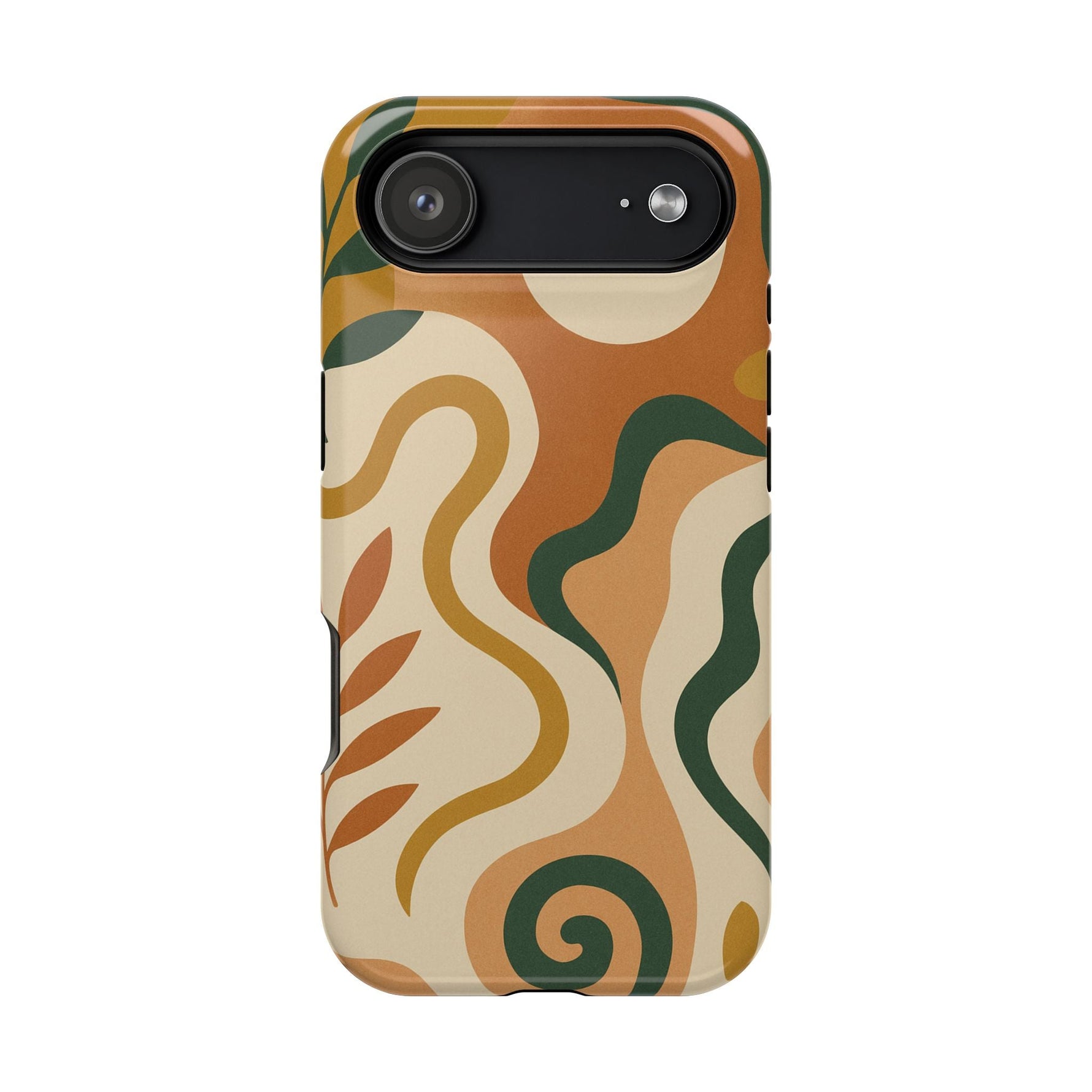 Abstract Earth-Tone Impact iPhone Case — MagSafe  Shamo's iPhone 17 Air / Glossy