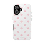 Pink Polka Dot Impact-Resistant Phone Case | MagSafe