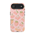 Cute Fruits iPhone Case - Colorful Cherry & Strawberry Design | MagSafe