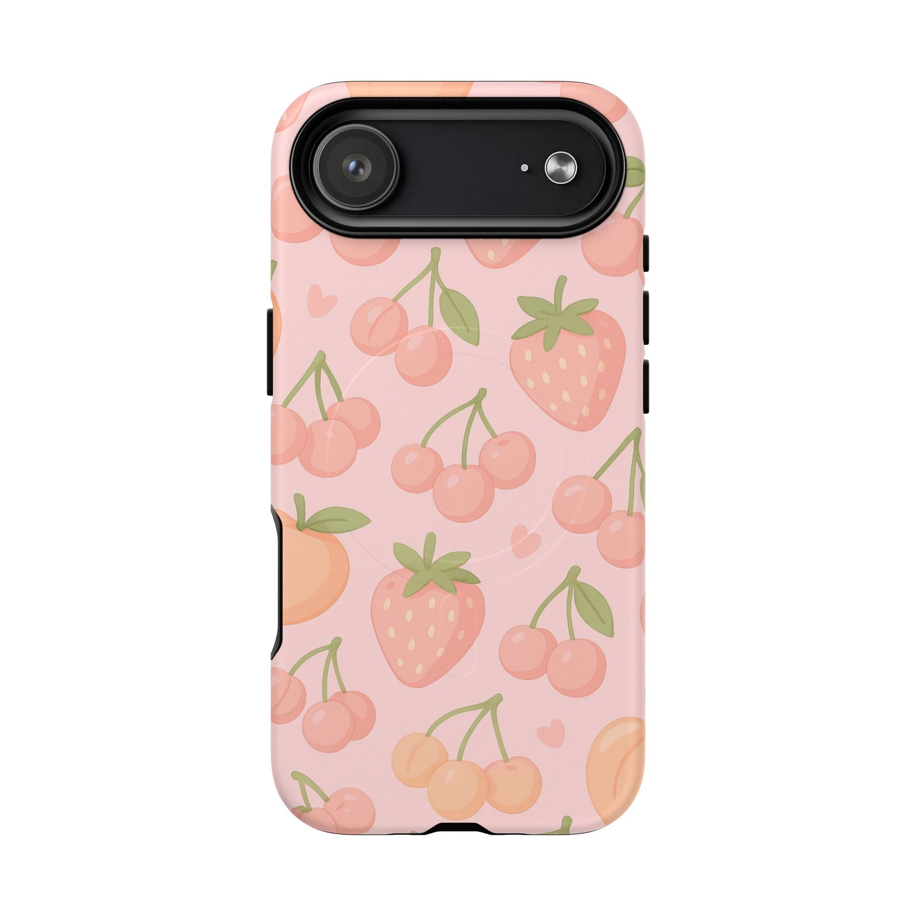 Cute Fruits iPhone Case - Colorful Cherry & Strawberry Design | MagSafe