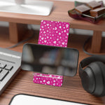 Phone Stand — Pink Heart Pattern Mobile Display Stand