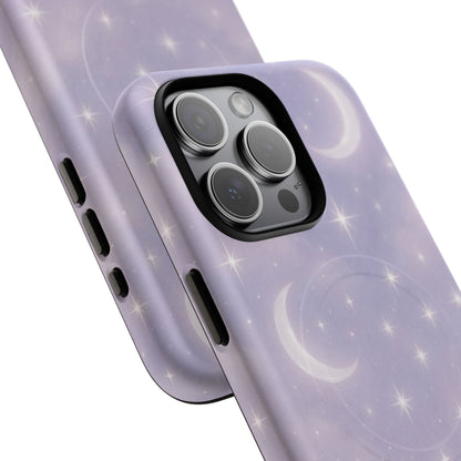 Celestial Lavender iPhone Case — Moon & Stars MagSafe Compatible - Shamo's