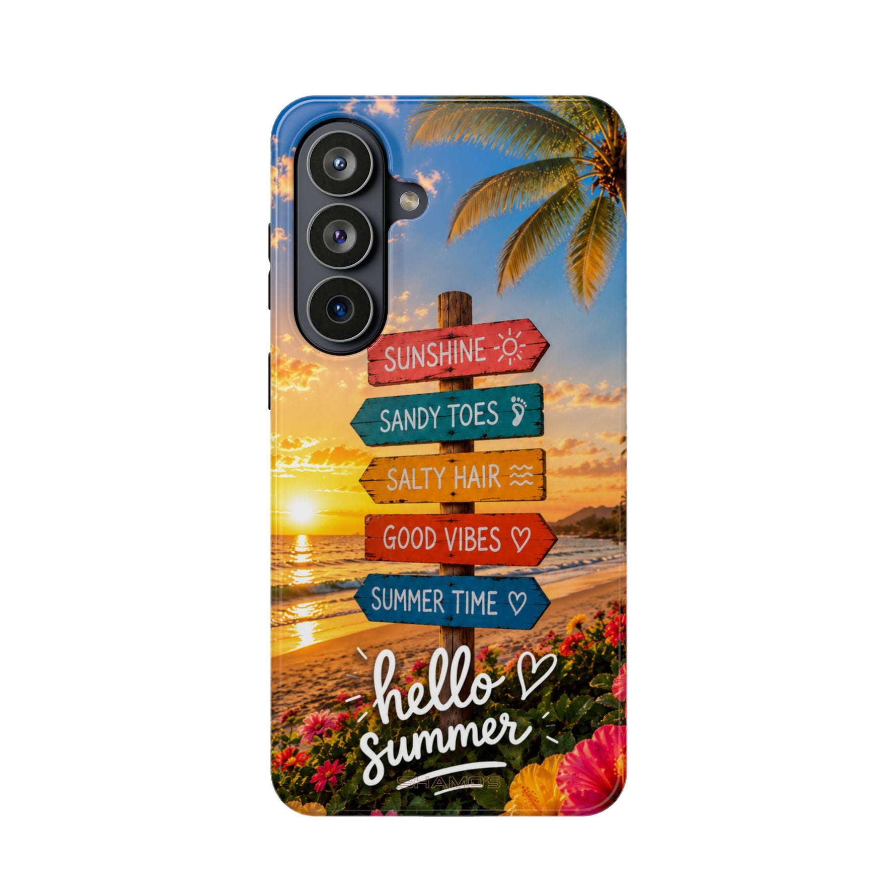 Hello Summer Phone Case — Tropical Beach MagSafe Impact-Resistant Case