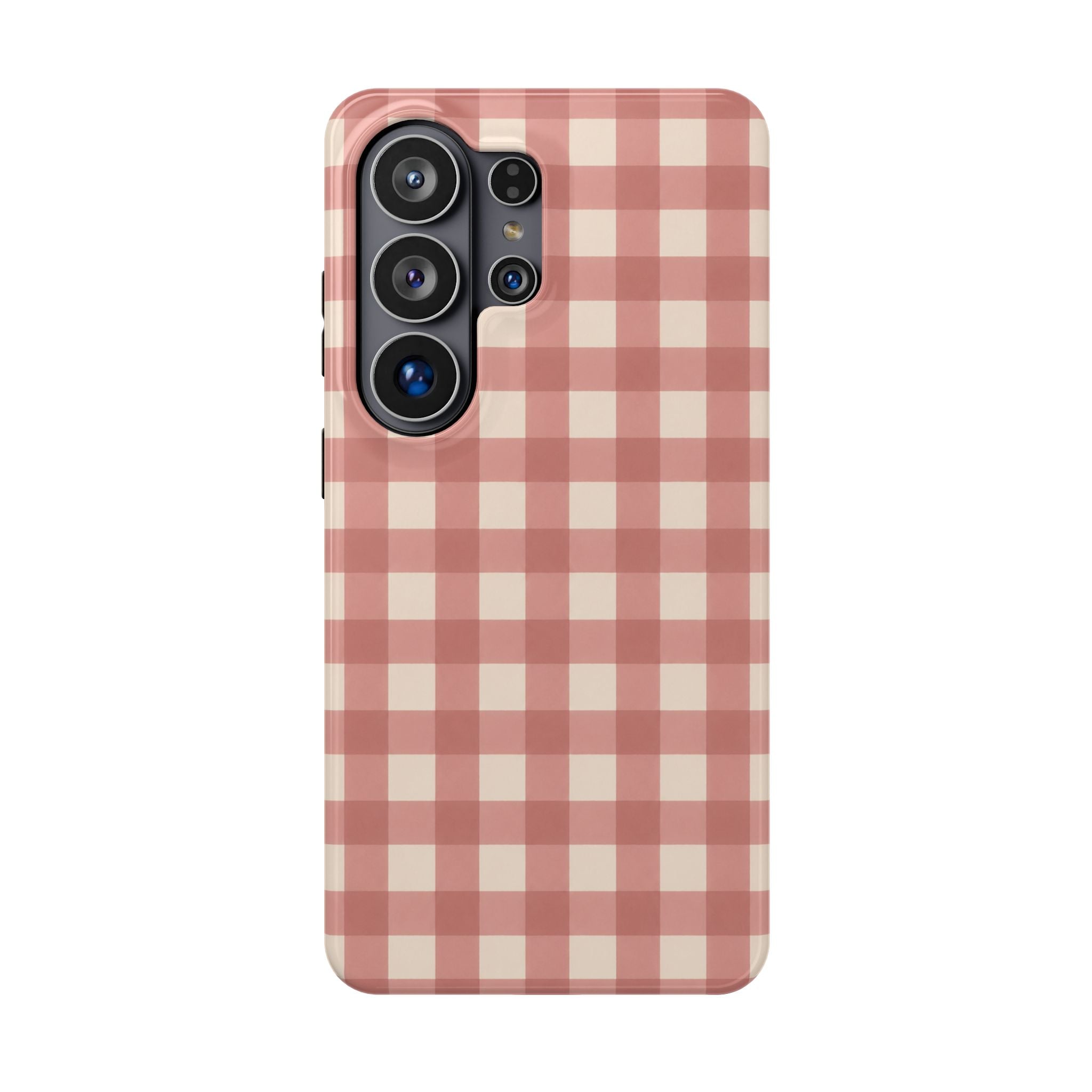 Prairie Gingham MagSafe Phone Case, glossy Samsung Galaxy S26 Ultra, rear view
