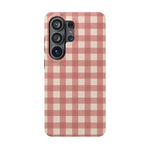 Prairie Gingham MagSafe Phone Case, glossy Samsung Galaxy S26 Ultra, rear view