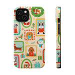 Cute Holiday Dogs MagSafe Compatible Impact-Resistant Phone Case - iPhone 14 / Glossy - Shamo's