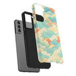 Ocean Wave Tough Phone Case — Pastel Retro Surf Pattern  Shamo's