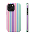 Pastel Stripe MagSafe Compatible Magnetic Impact-Resistant Phone Case - iPhone 14 Pro Max / Glossy - Shamo's