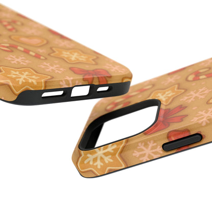 Candy Cane & Gingerbread Holiday iPhone Case — Impact-Resistant