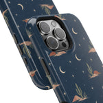 Desert Moon MagSafe Phone Case, glossy square triple-camera Pro model, camera and side-button close-up