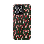 Candy Cane Heart MagSafe Impact-Resistant iPhone Case  Shamo's iPhone 16 Pro / Matte