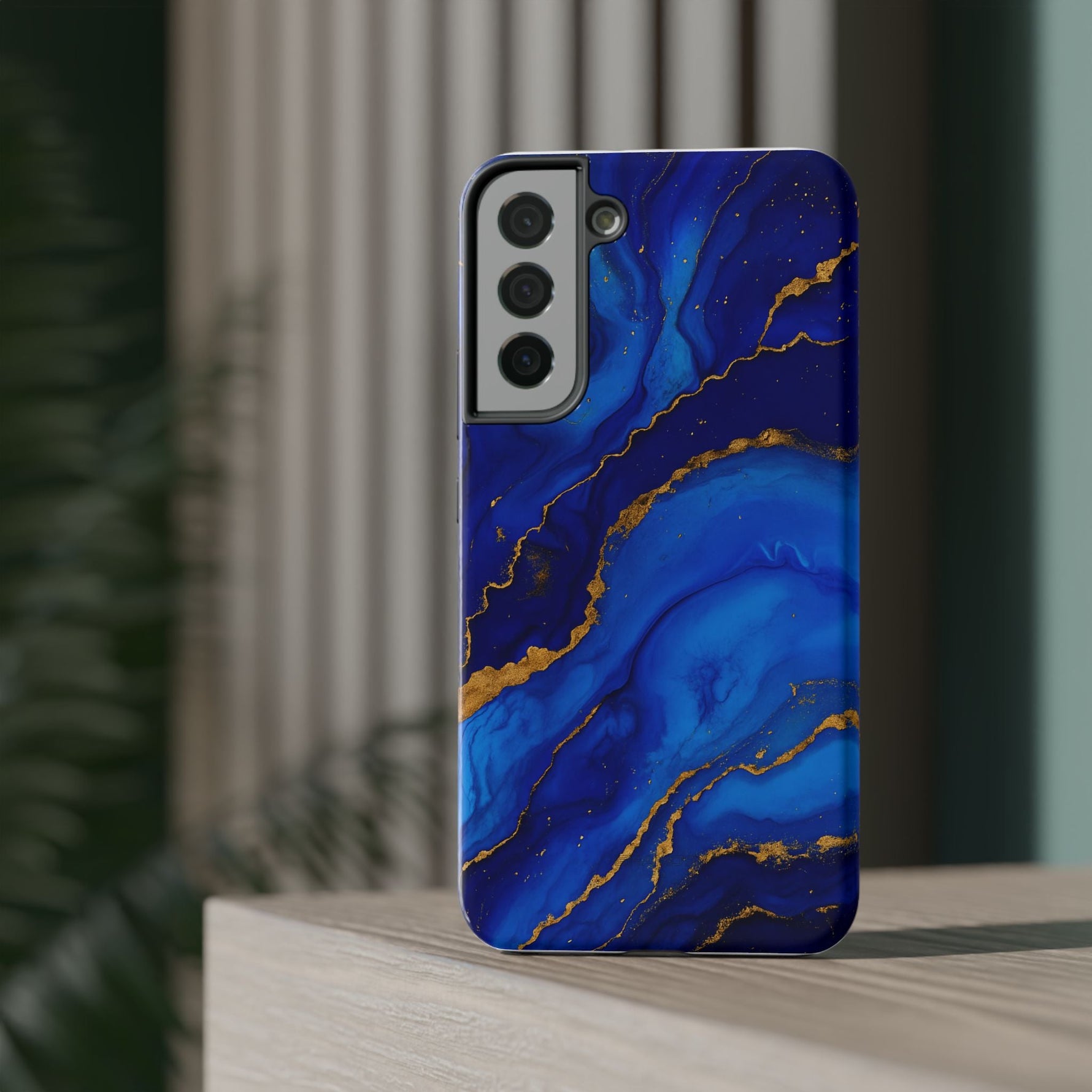 Blue Gold Marble Phone Case  Shamo's