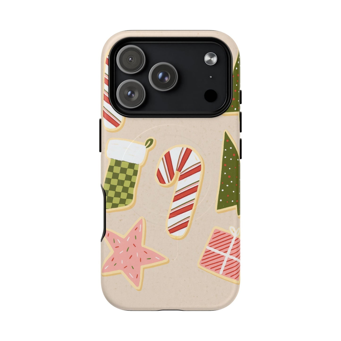 Festive Candy Cane Holiday iPhone Case | MagSafe  Shamo's iPhone 17 Pro / Matte