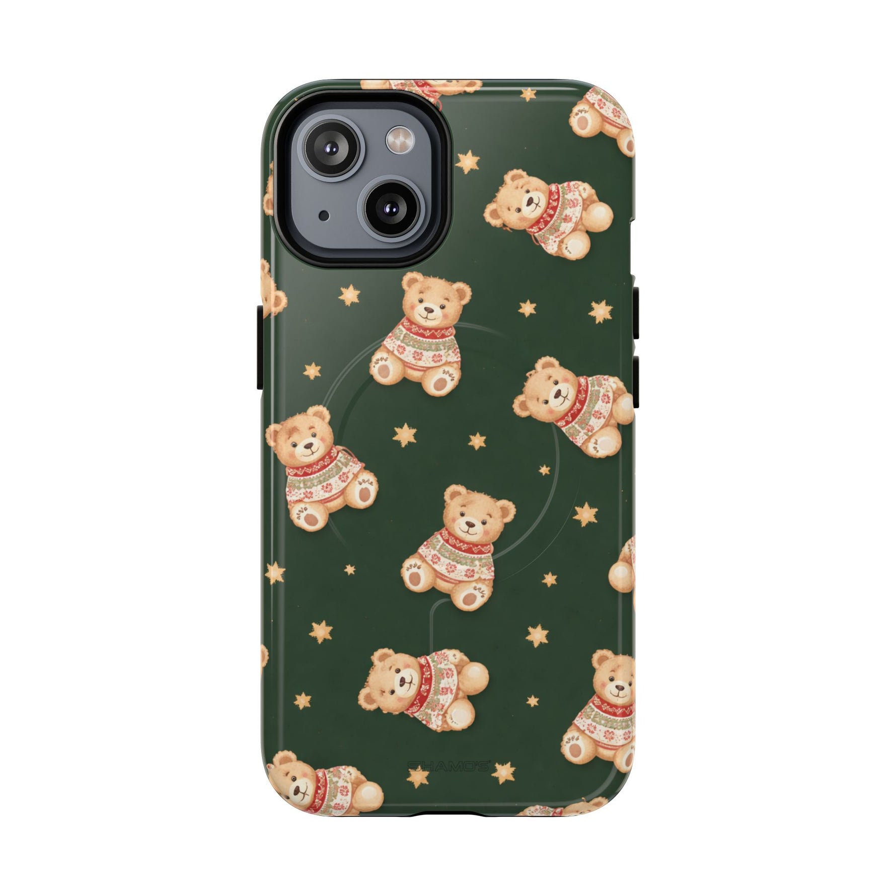 Funda para iPhone con diseño de osito de peluche y corazón (con MagSafe)