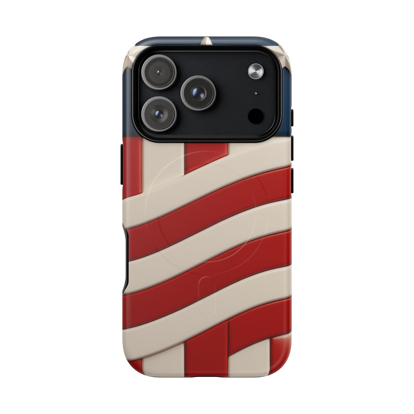 Patriotic iPhone Cases - MagSafe Tough American Flag Design