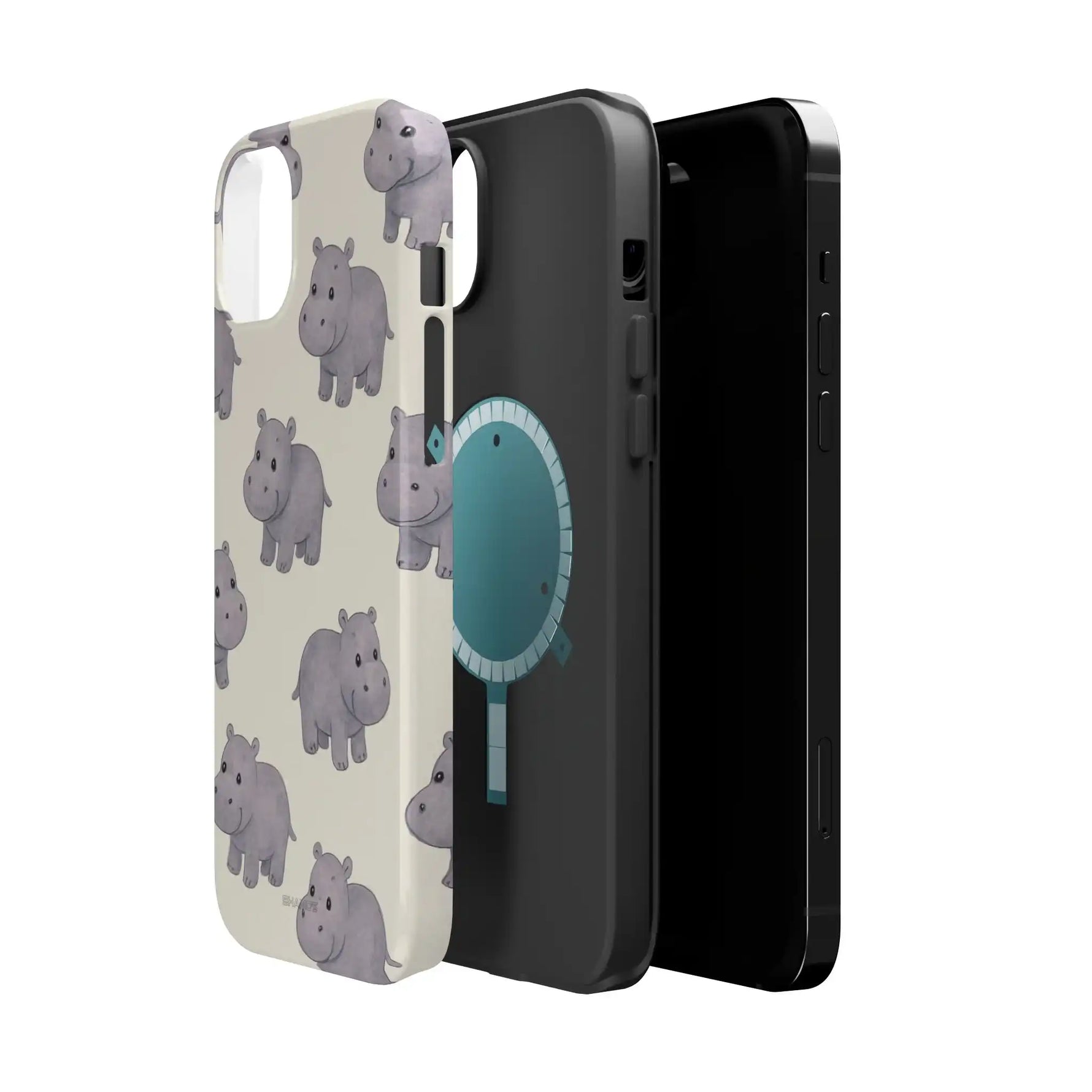 Cute Tiny Hippo Magnetic Impact-Resistant Phone Case