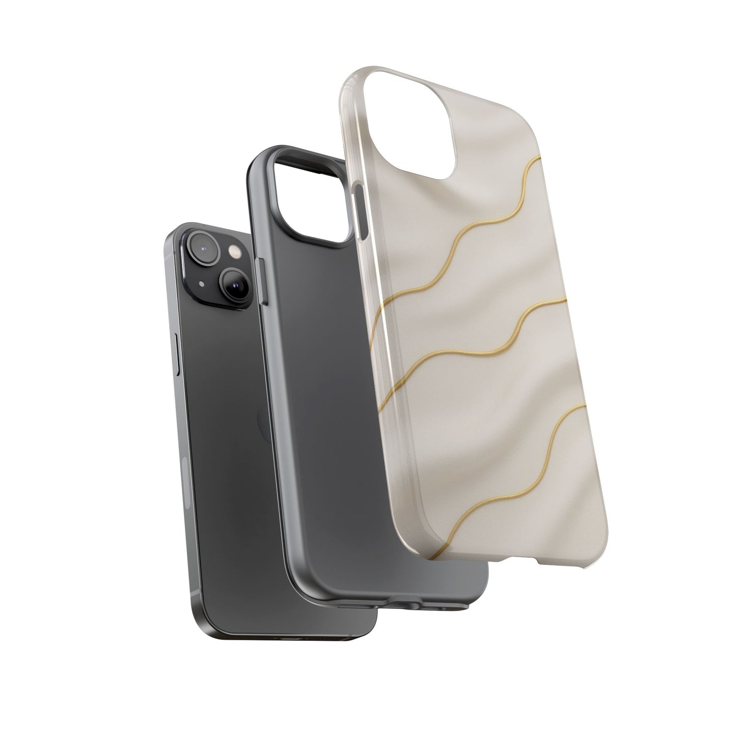 Elegant Gold Wave Tough iPhone Case