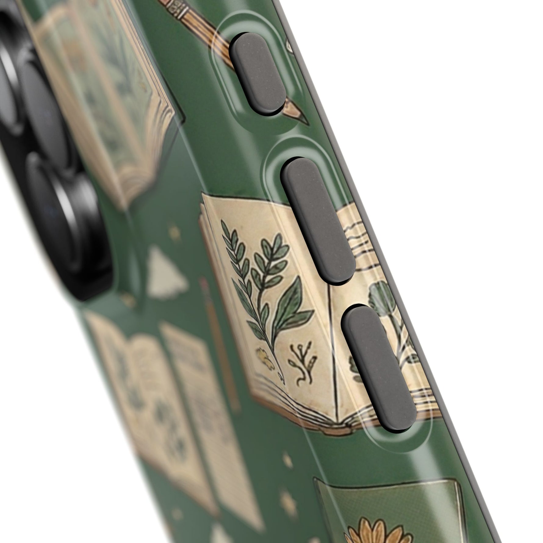 Botanical Journal Pattern iPhone Case | MagSafe Compatible Impact-Resistant Protective Cover