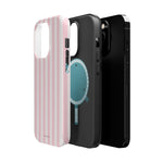 Pink Stripe Impact-Resistant Phone Case | MagSafe