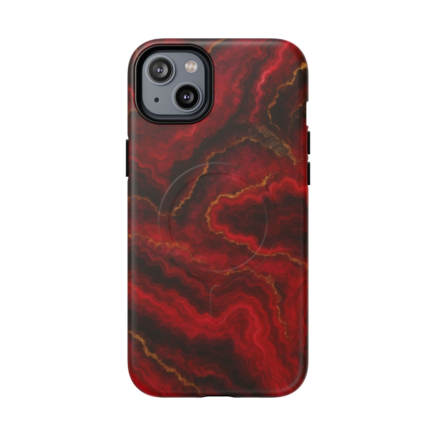 Red Marble iPhone Case with MagSafe - Shamo's