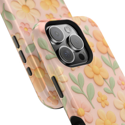 Vintage Floral 3D iPhone Case | MagSafe Compatible