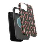 Candy Cane Heart MagSafe Impact-Resistant iPhone Case  Shamo's