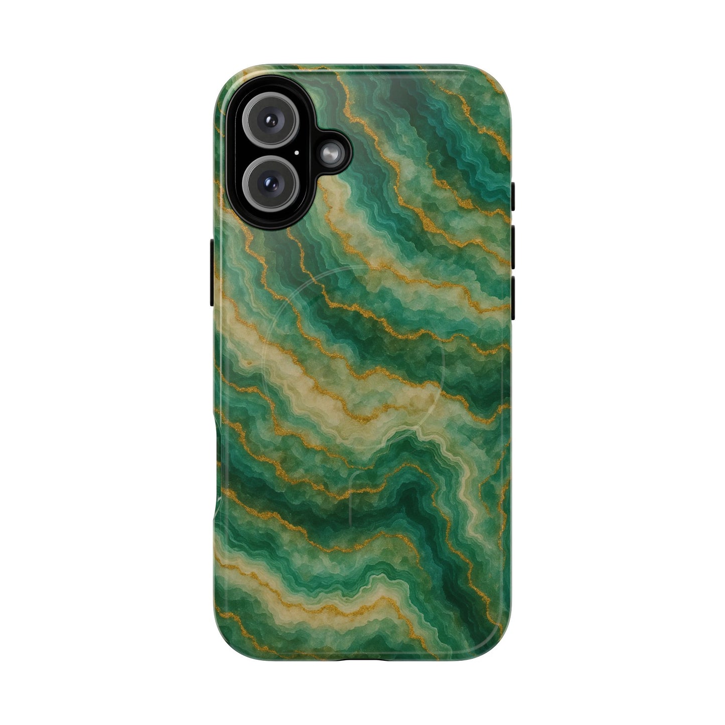 Green Marble iPhone Case with MagSafe - Shamo's