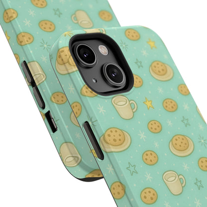 Cookie & Coffee Pattern Tough iPhone Case — Impact-Resistant