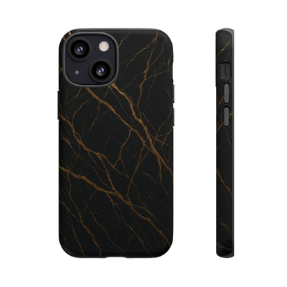 Black Marble Tough iPhone Case - Shamo's
