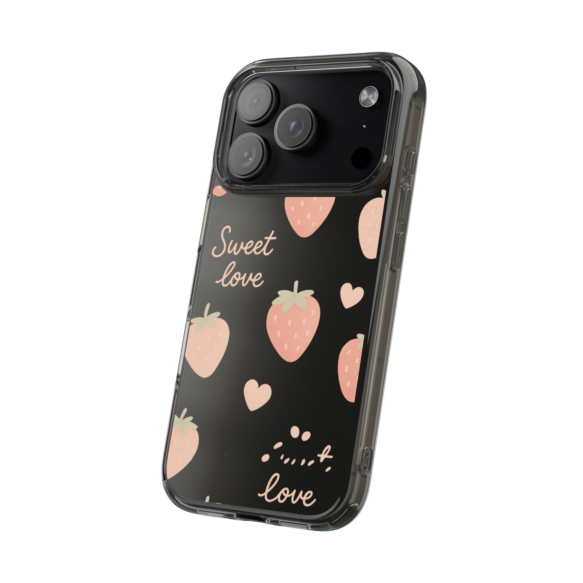 Sweet Love Strawberry Clear iPhone Case | MagSafe - Shamo's