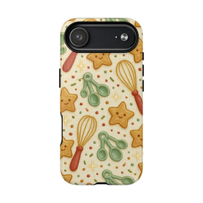 Baking Holiday iPhone Case — Cute Whisk & Cookie Pattern | compatible with MagSafe