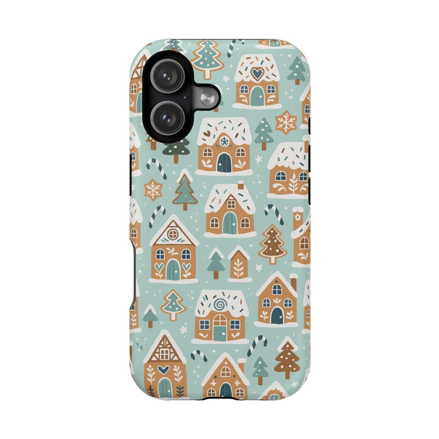 Winter Gingerbread Village Holiday Theme iPhone Case with MagSafe compatibility  Shamo's iPhone 17 / Matte