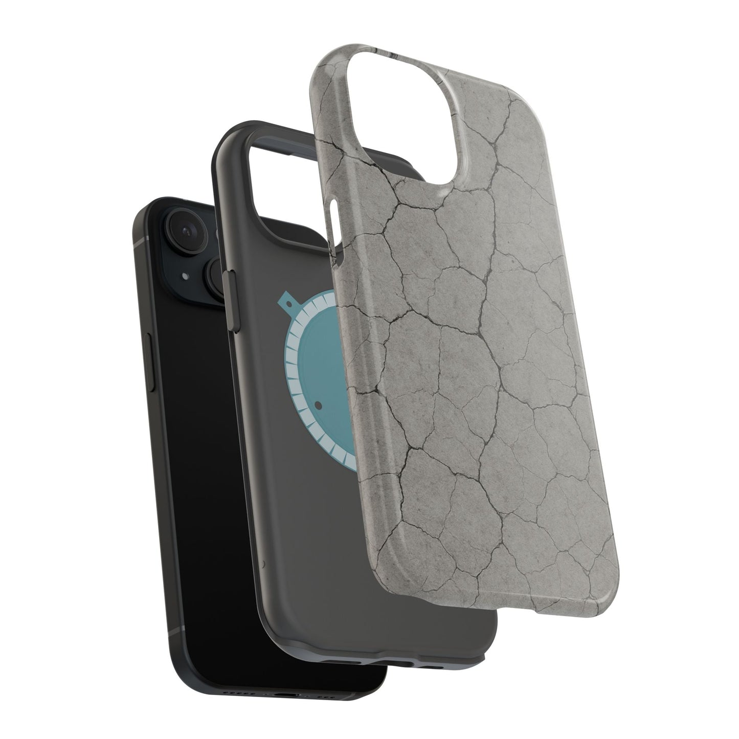 Cracked Concrete Texture iPhone Case with MagSafe compatibility  Shamo's