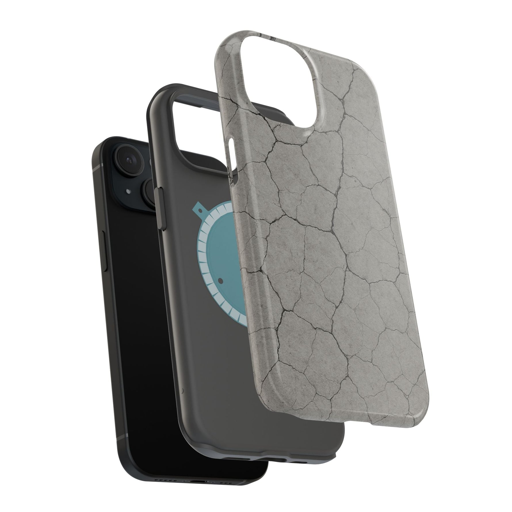 Cracked Concrete Texture iPhone Case with MagSafe compatibility  Shamo's
