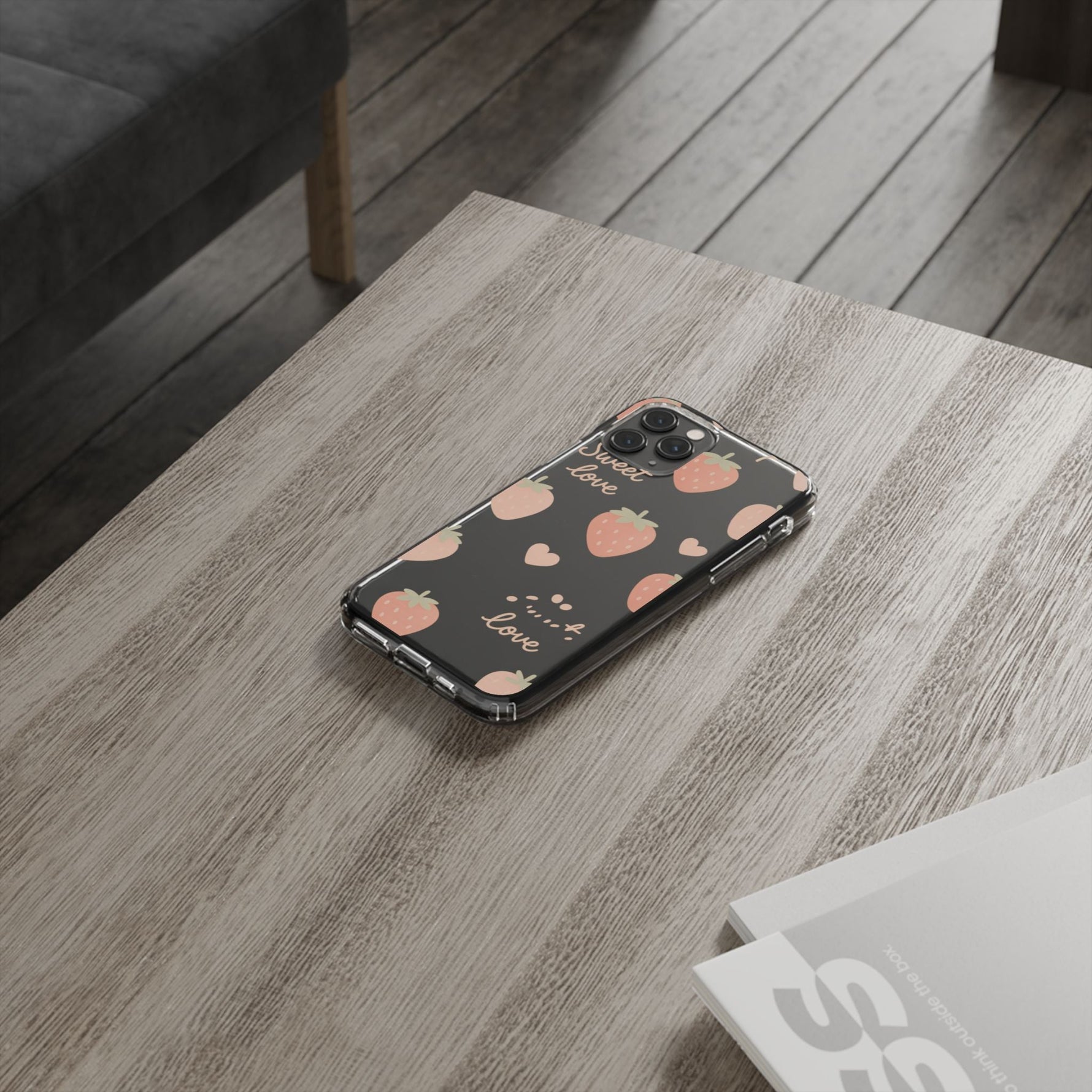 Sweet Love Strawberry Clear iPhone Case | MagSafe  Shamo's