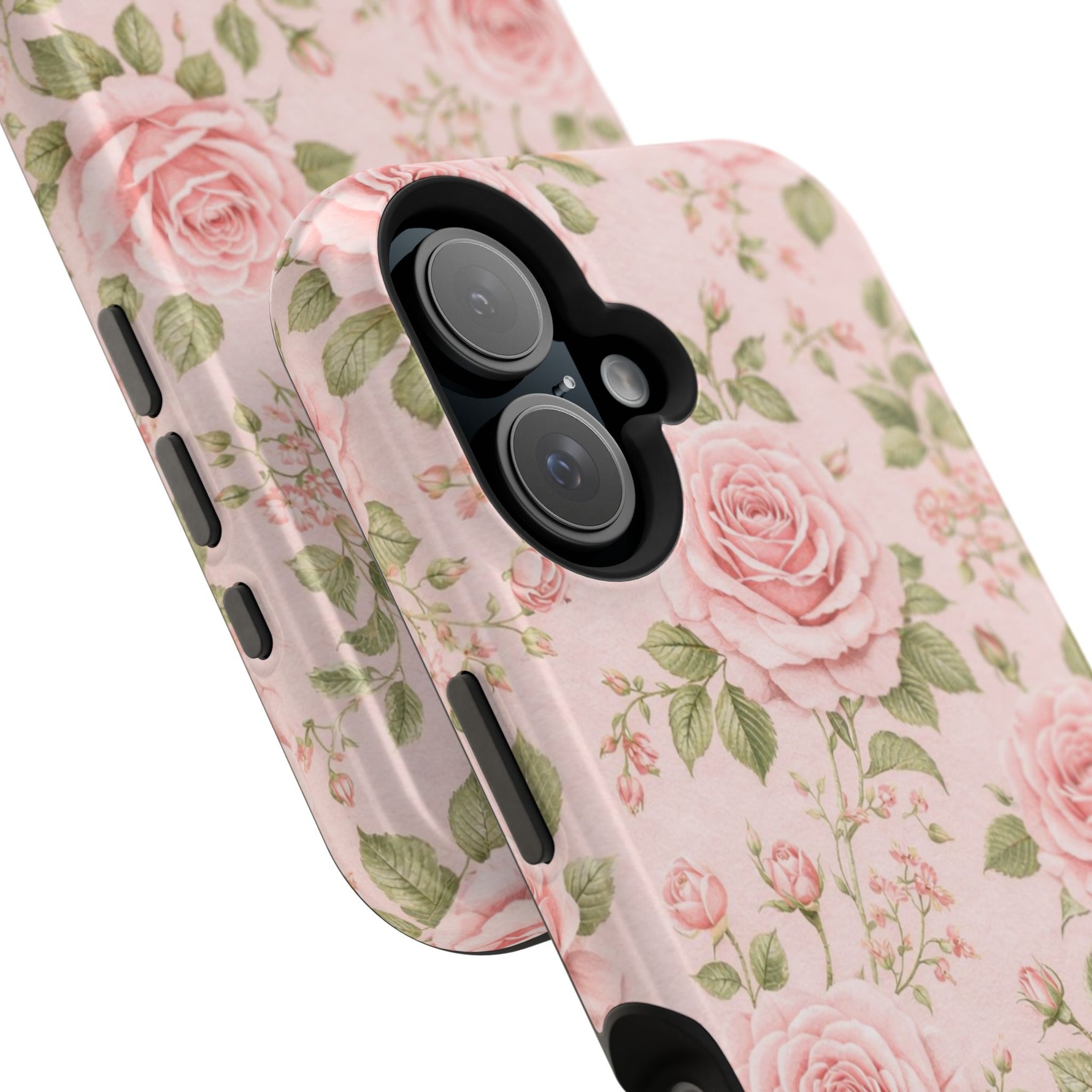 Floral Rose Magnetic Impact-Resistant Phone Case — MagSafe Compatible