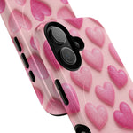Barbiecore Glitter Hearts iPhone Case | MagSafe - Shamo's