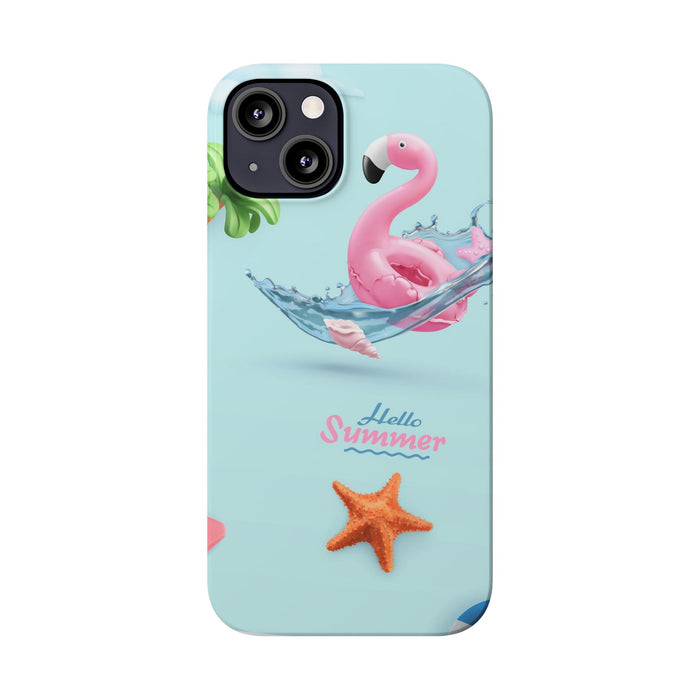 Slim Phone Cases with Hello Summer design