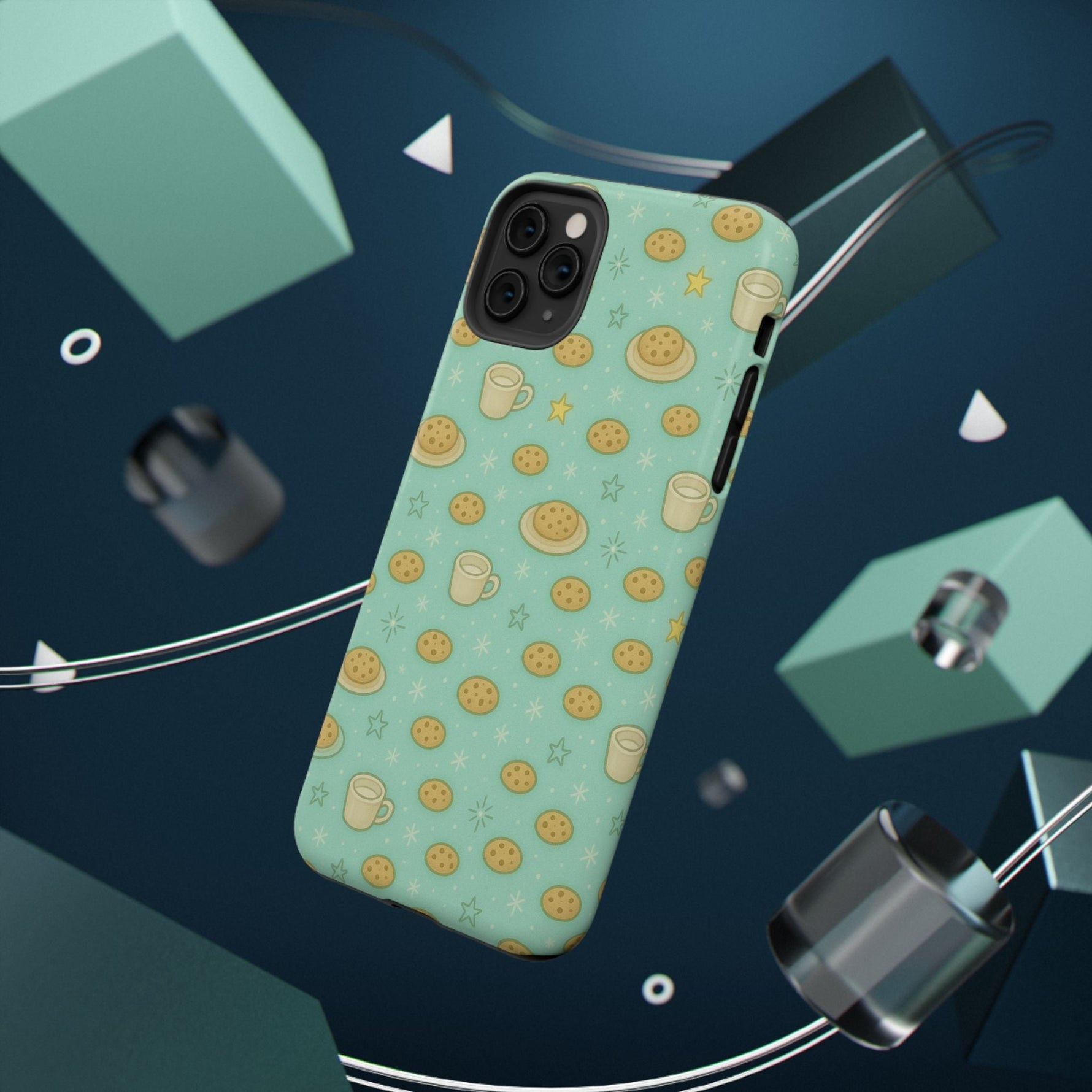 Cookie & Coffee Pattern Tough iPhone Case — Impact-Resistant  Shamo's