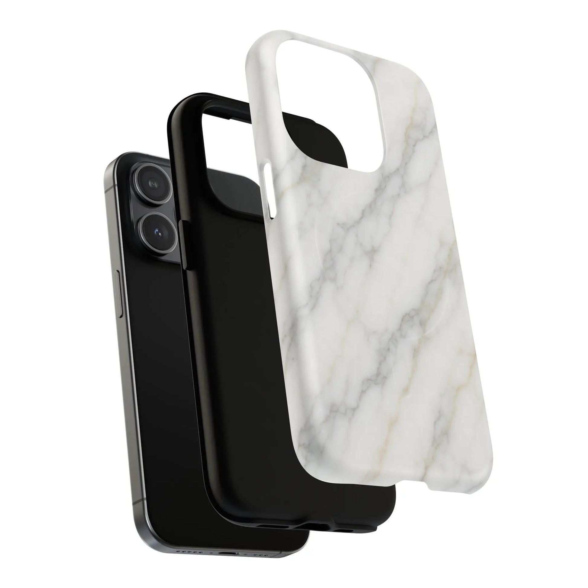 Classic White Marble iPhone Case with MagSafe - Shamo's