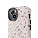 Rosebud Floral Tough iPhone Case — Pink Vintage Flower Protective Cover - iPhone 17 - Shamo's