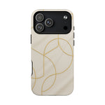 Gold Geometry on Silk Luxury Series iPhone Case with MagSafe - Shamo's