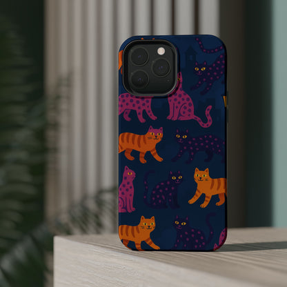 Colorful Cat Phone Case - MagSafe Impact-Resistant