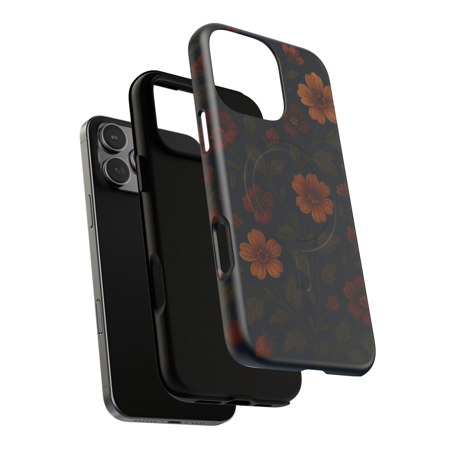 Floral Night Velvet iPhone Case - Works with MagSafe