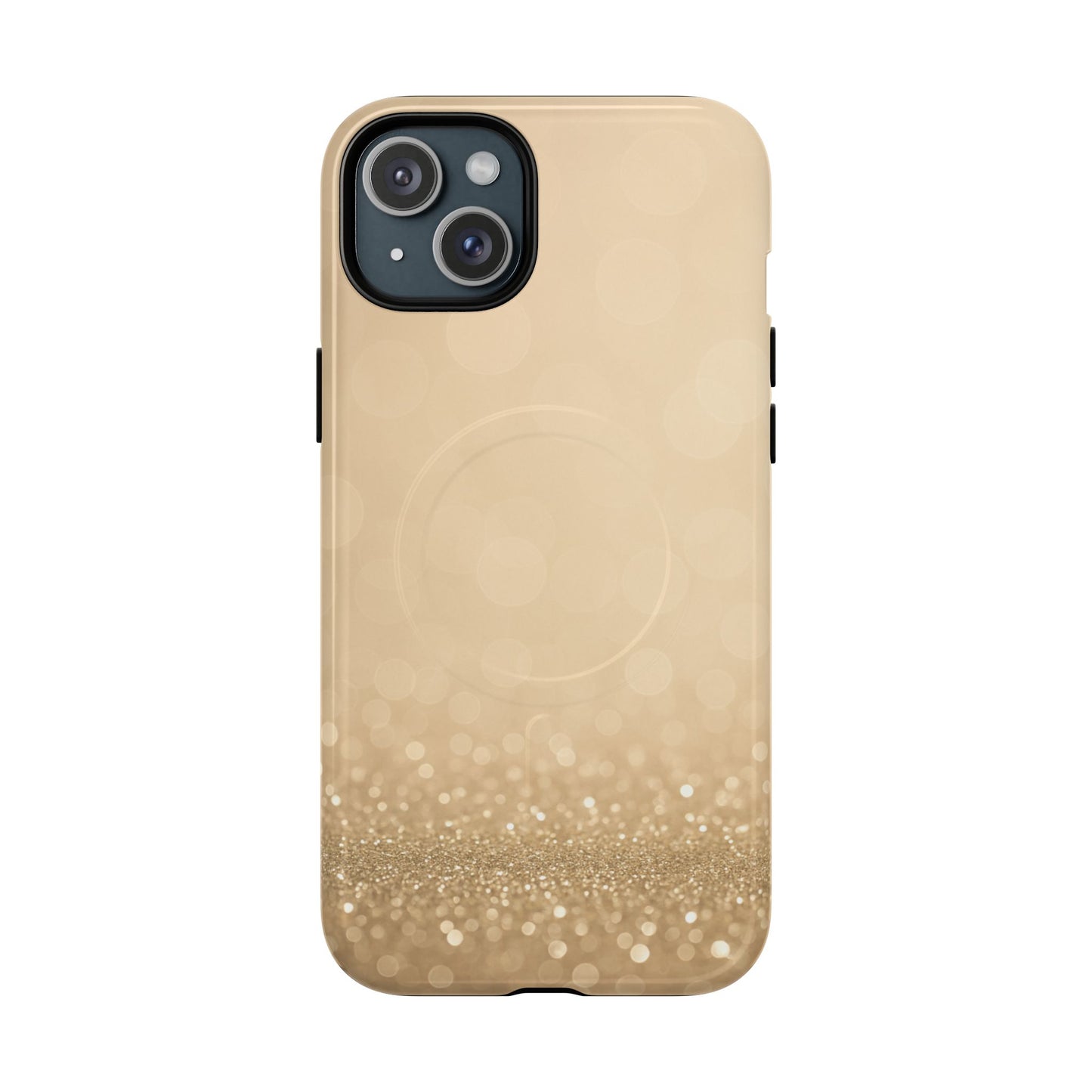 Gold Glitter Holiday iPhone Case — MagSafe-Compatible Design - Shamo's