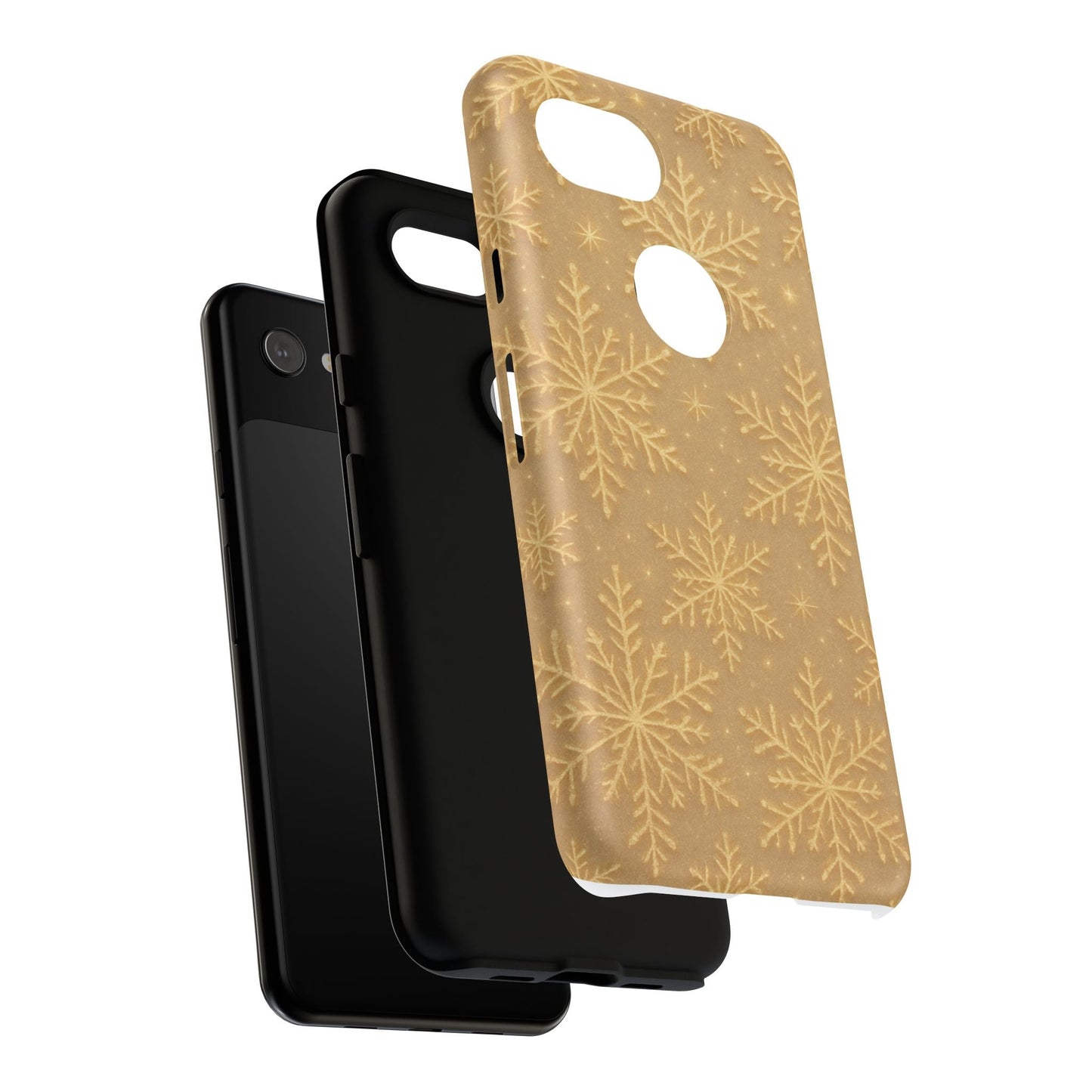 Golden Snowflake Holiday iPhone Case