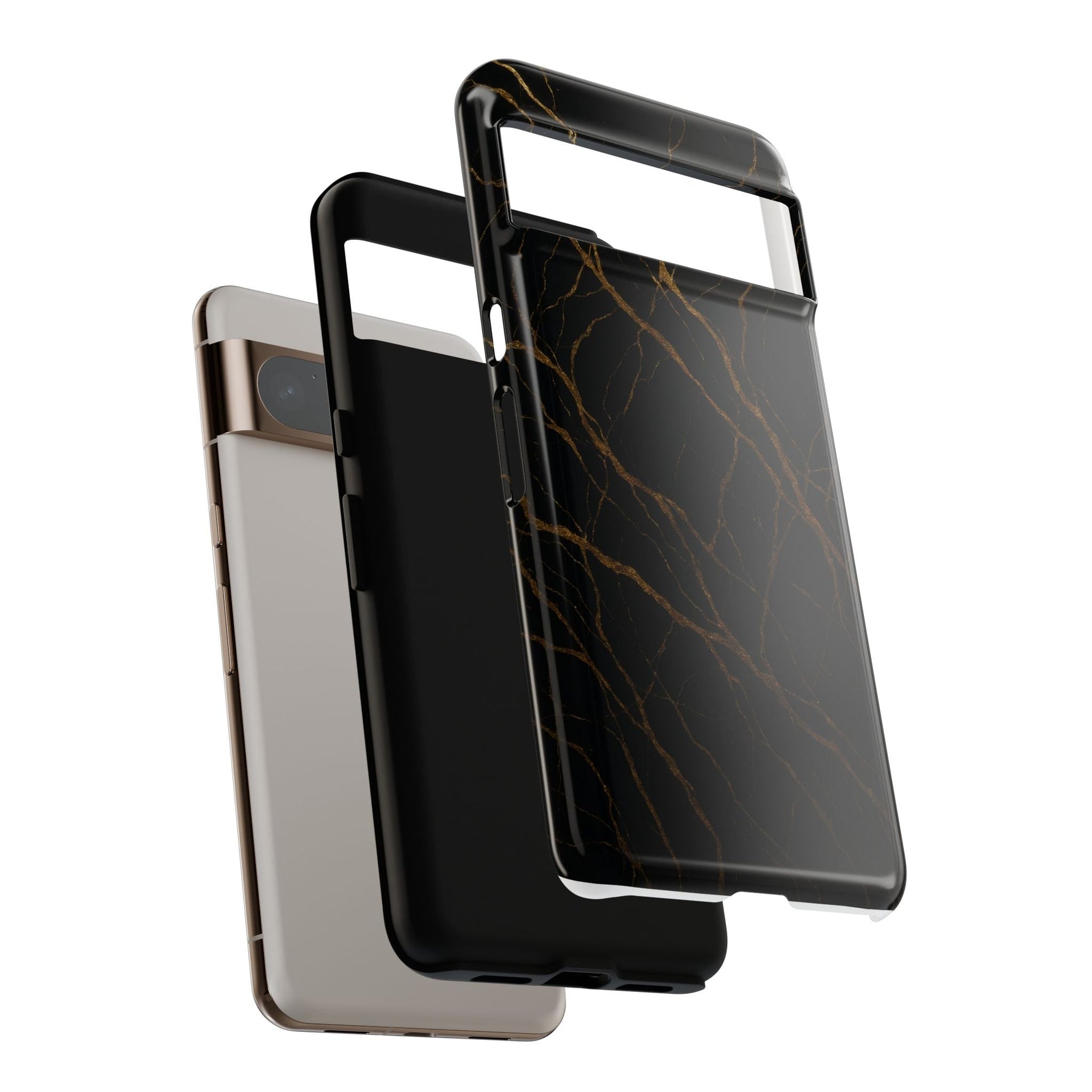 Black Marble Tough iPhone Case  Shamo's