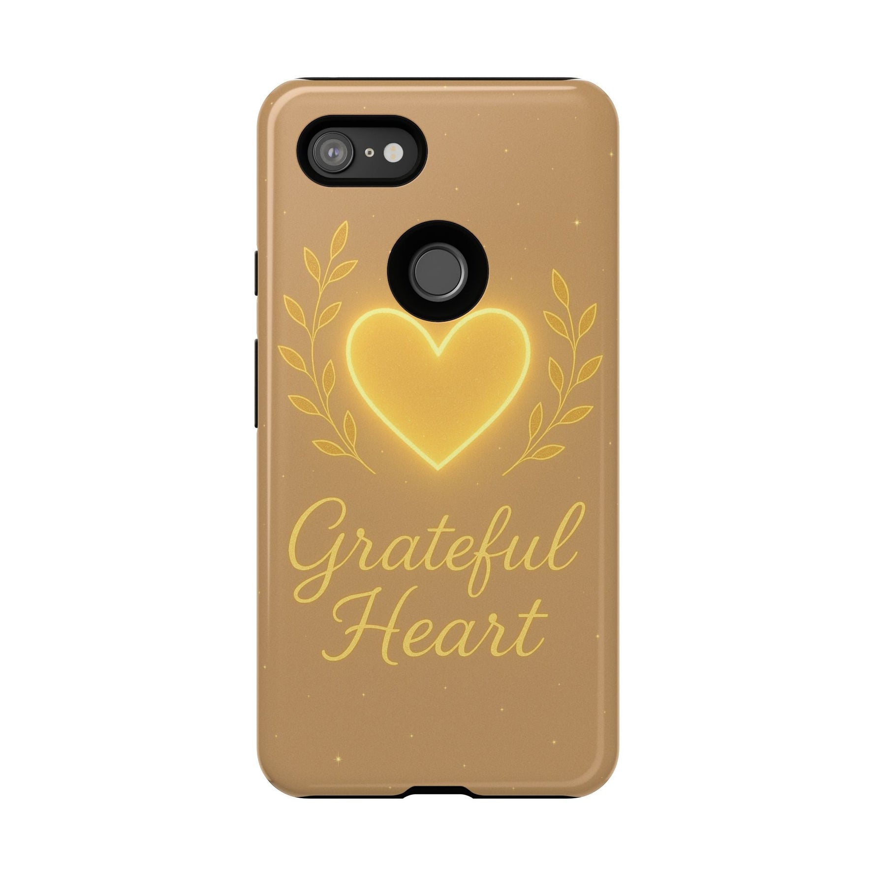 Grateful Heart iPhone Case — Warm Neon Heart  Shamo's Google Pixel 3 XL / Glossy
